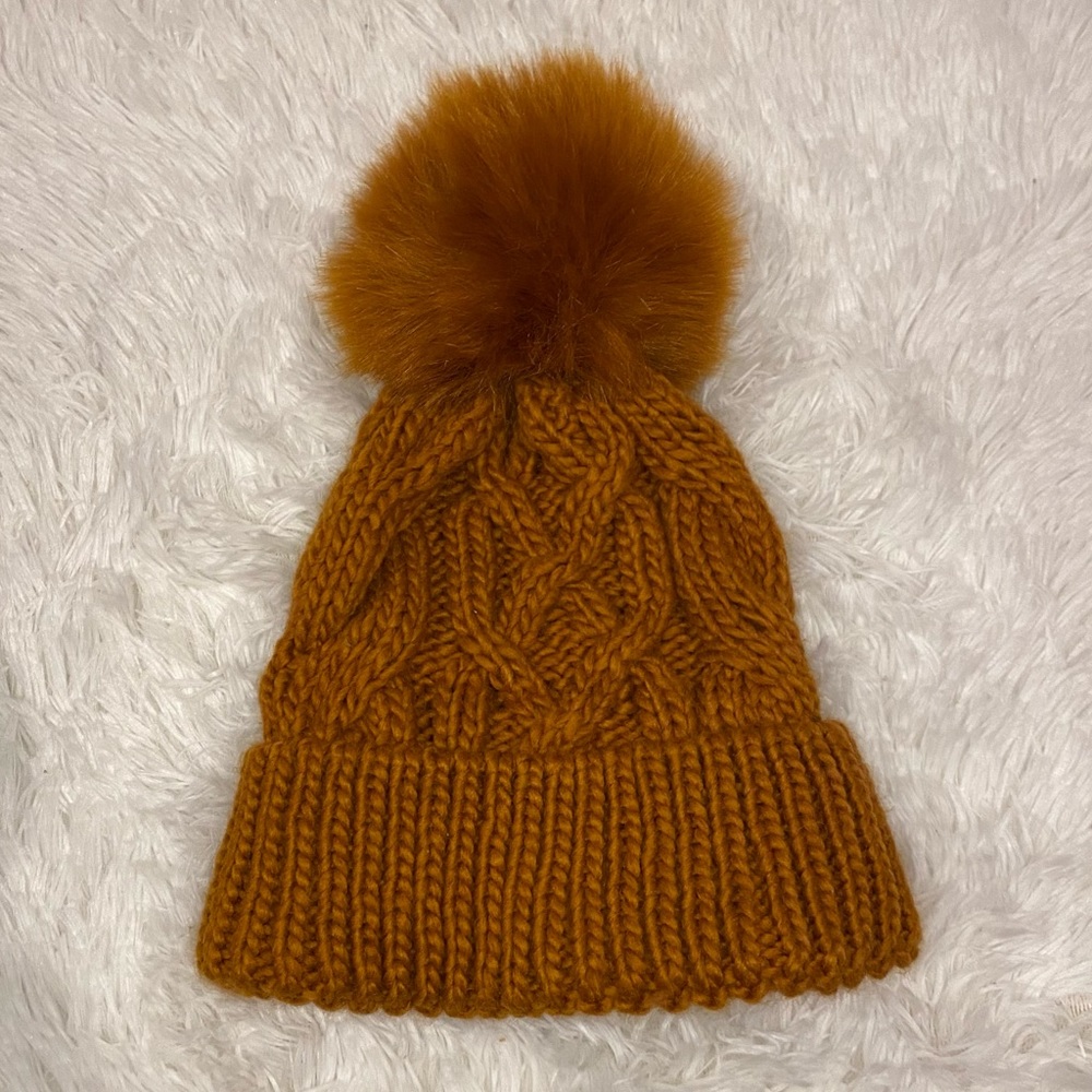 Free People Summit Cable Pom Beanie | One Size - Picture 4 of 6